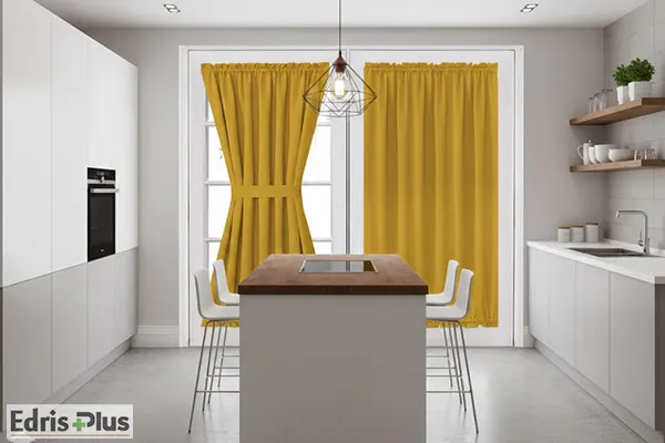 پرده پشت دری کتان