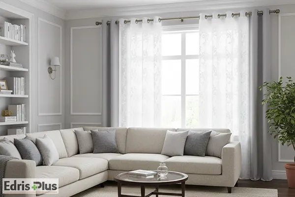 پرده پذیرایی سفید