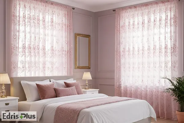 پرده اتاق خواب راشل گلدار