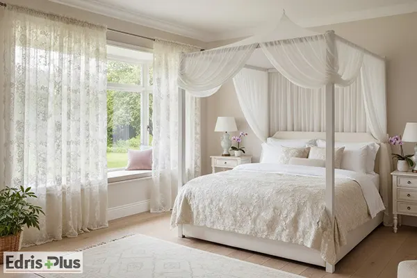 پرده اتاق خواب ساده و شیک