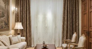 پرده با پارچه ژاکارد