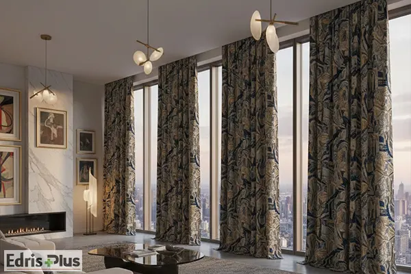 پرده ژاکارد پلیسه