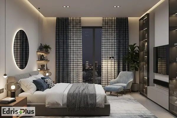 پرده اتاق خواب شیک