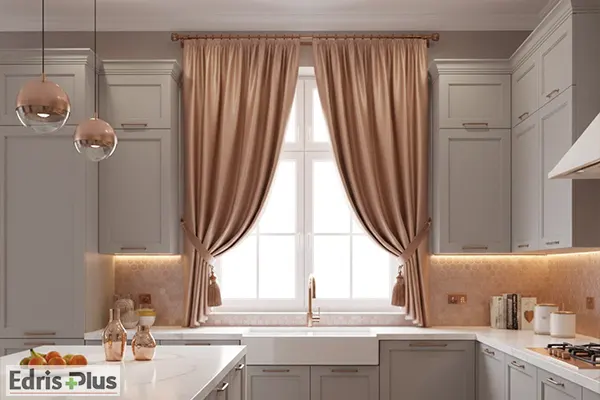 پرده ساتن کوتاه