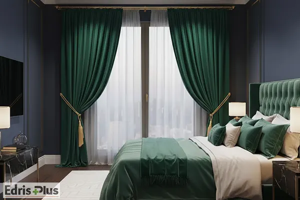 پرده ساتن ساده