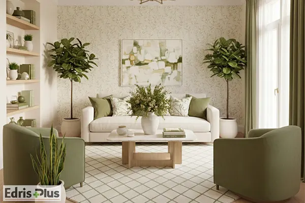 ست کرم با سبز زیتونی