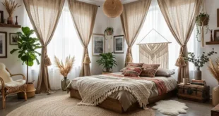 پرده با پارچه کنفی