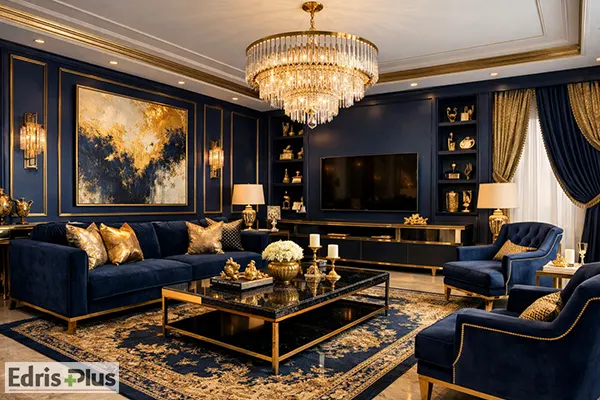 رنگ سرمه ای با چه رنگی ست میشه در خانه