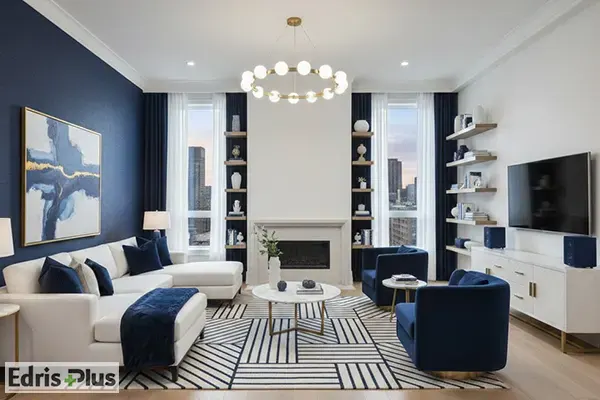 ترکیب سرمه‌ای و سفید