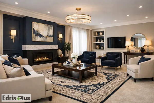 دکوراسیون اتاق پذیرایی لاکچری