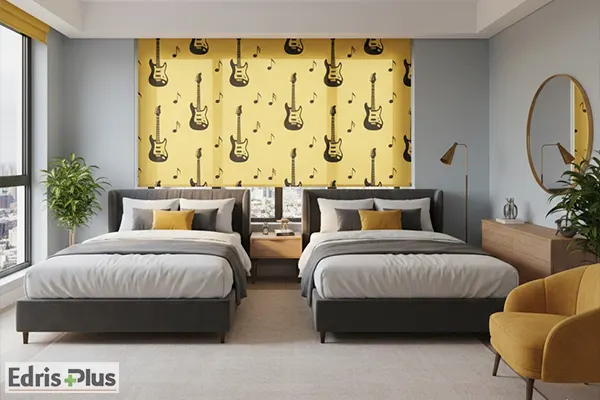 پرده با طرح موسیقی