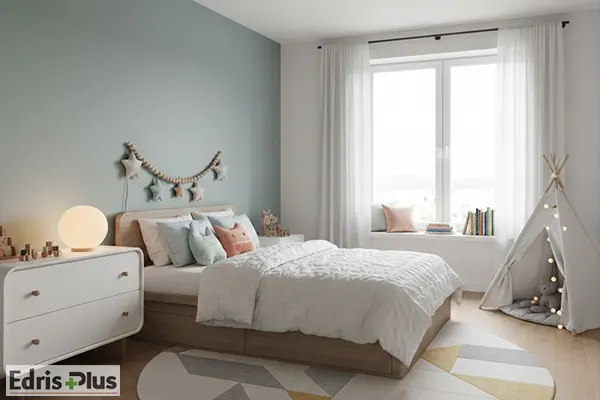 دکوراسیون اتاق خواب ساده و شیک بچه گانه