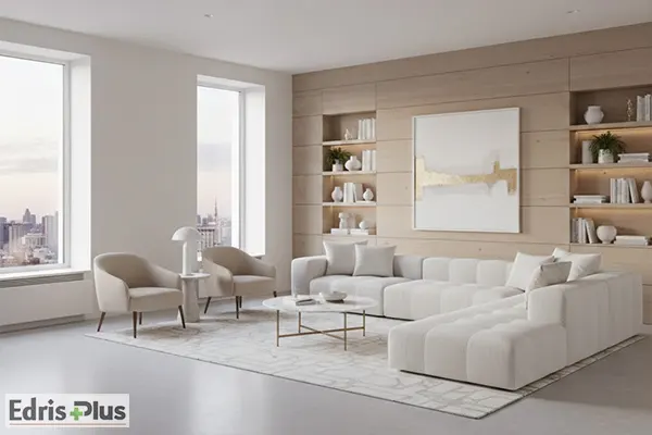 رنگ روشن برای اتاق پذیرایی