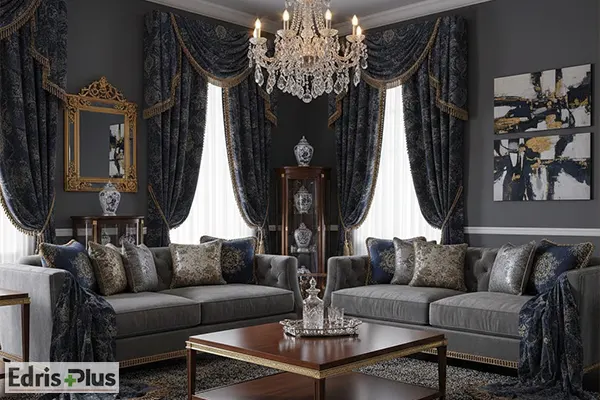 رنگ تیره برای اتاق پذیرایی