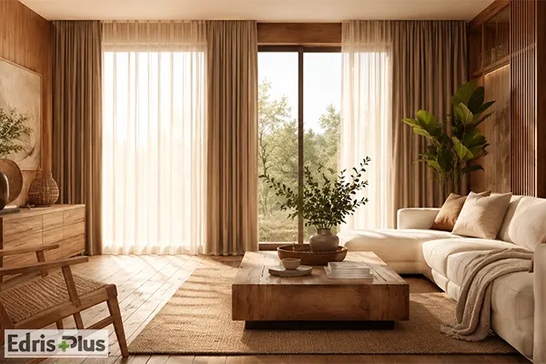 مدل پرده برای دکور چوبی
