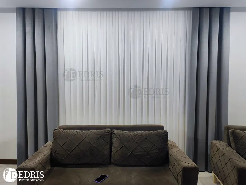 پرده پذیرایی حریر والان دار پرده پذیرایی حریر والان دار