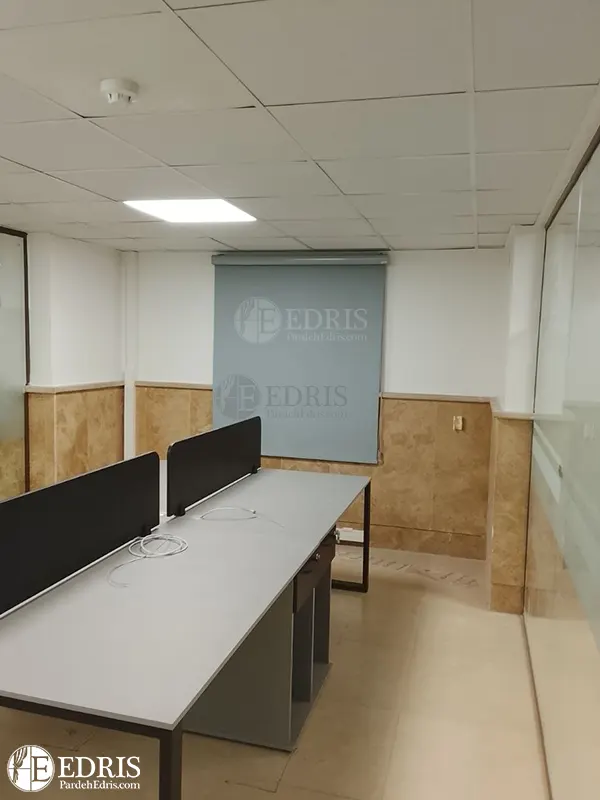 پرده شید ساده طوسی پرده شید ساده طوسی