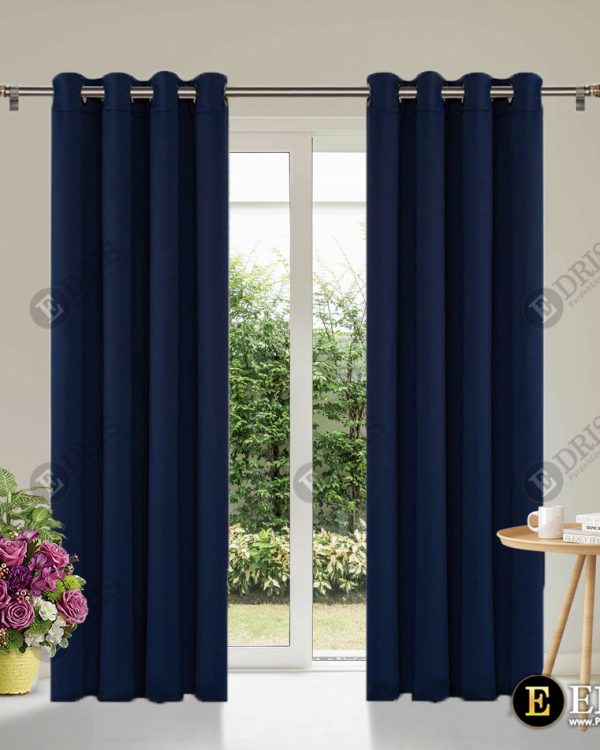 punch curtian Navy blue