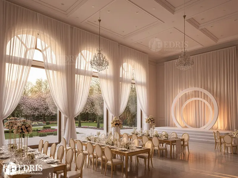 پرده حریر برای تالار